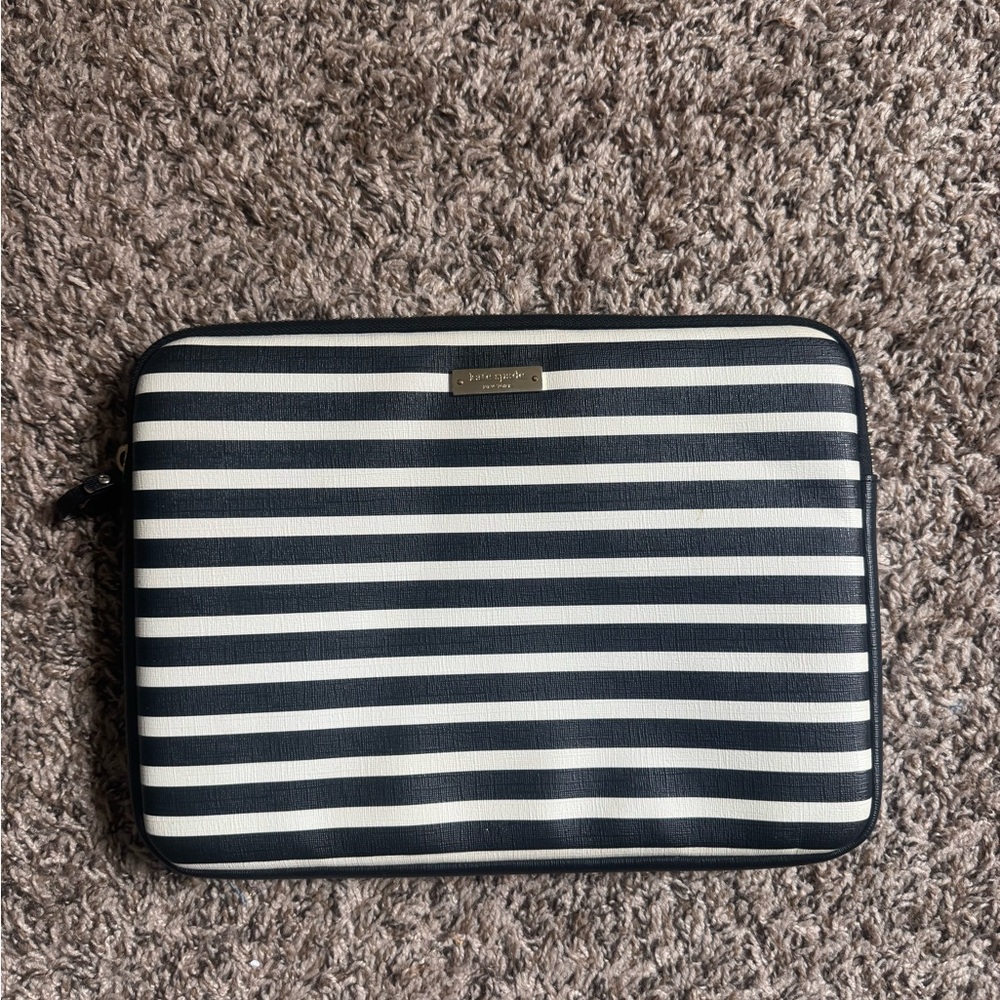 Kate Spade Navy and White Striped Laptop Bag